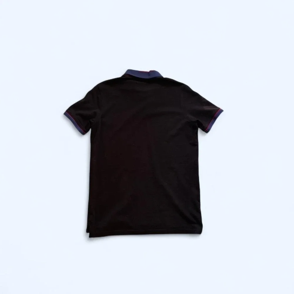 Black polo red collar shirt size L by Polo Ralph Lauren - Picture 2 of 7